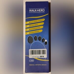 Walk Hero Orthotic Insoles, One Pair